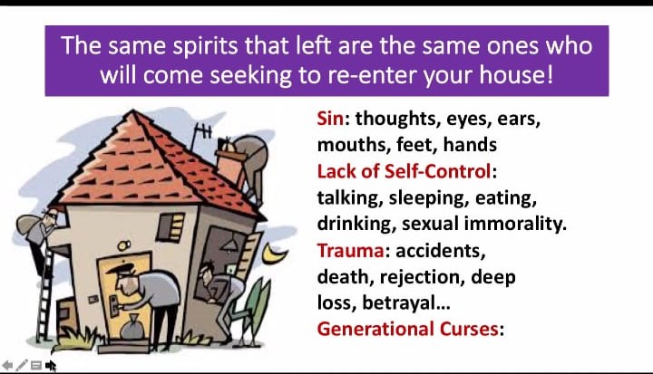 Demons seek re-entry after deliverance