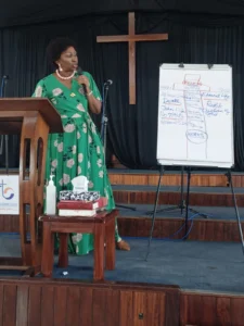 Pastor Nellie ministers at Nairobi Baptist- Angaza Women's ministry.